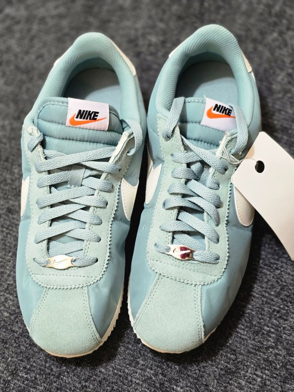 Nike Cortez Textile Cannon Alabaster Blue‑Green Suede Women’s Size 9 (DZ2795‑006